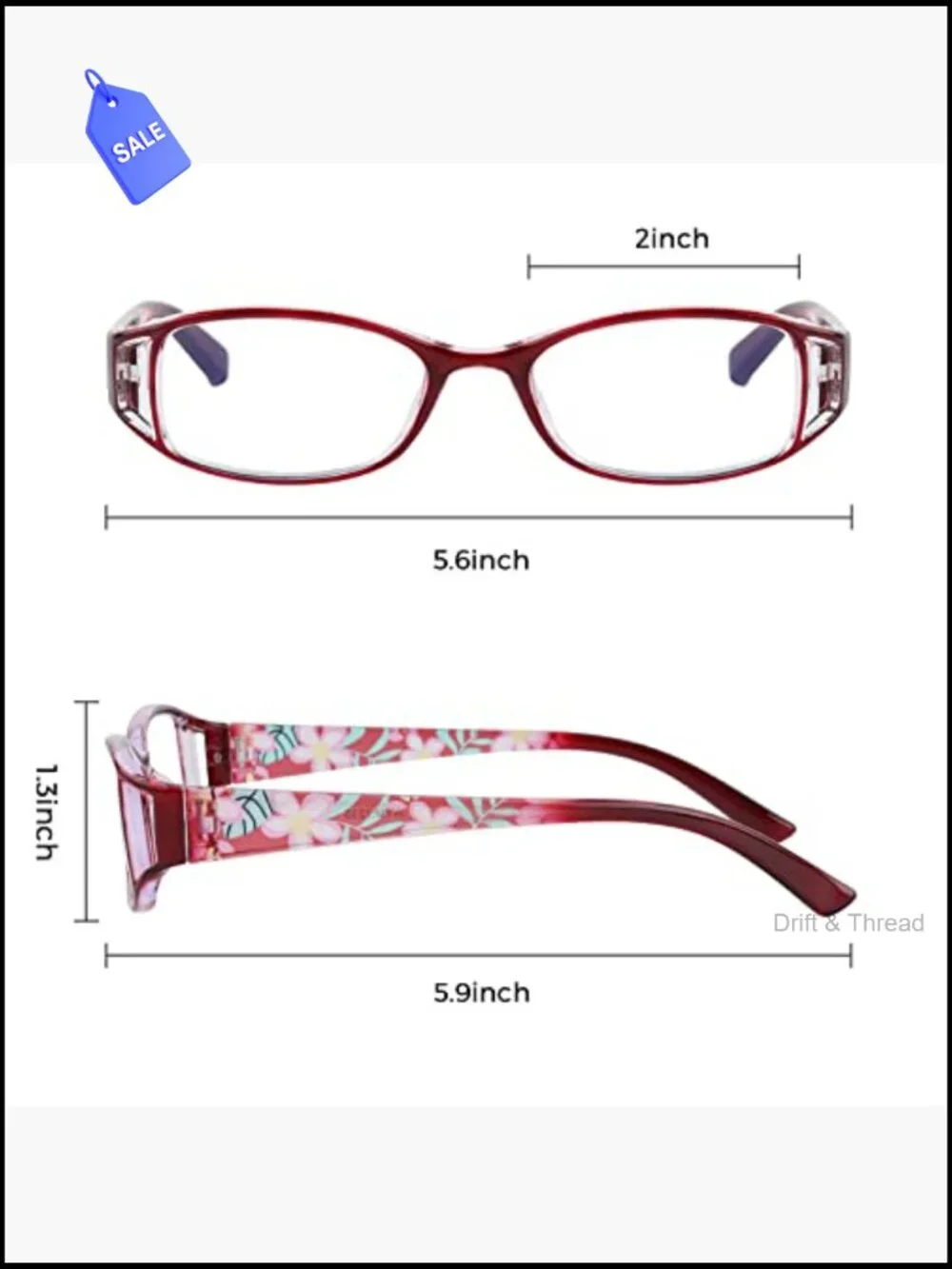 6 Pairs Reading Glasses Fashion Anti-Blue Light HD Resin